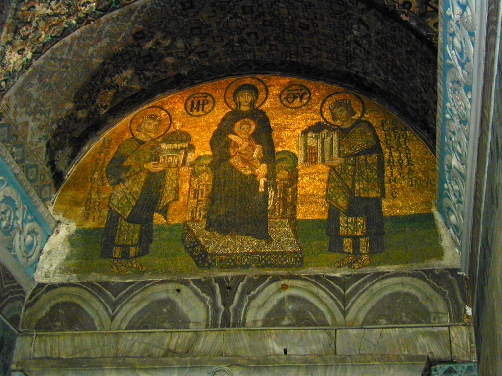Mosaic at entrance